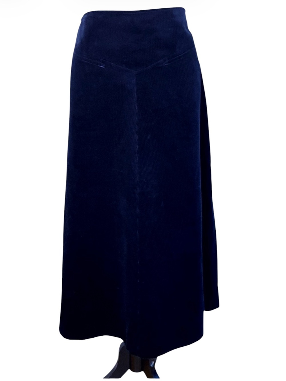 Laura Ashley Corduroy Skirt Navy Blue
